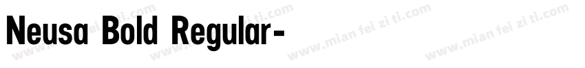 Neusa Bold Regular字体转换